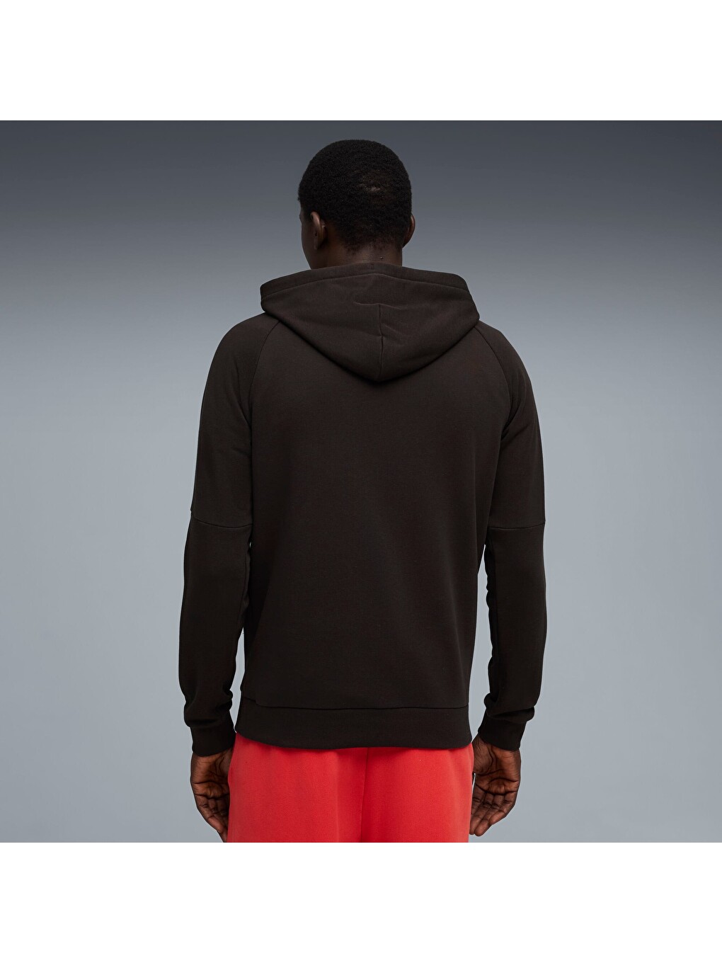 Siyah AC MILAN KING Erkek Kapüşonlu Fermuarlı Sweatshirt-2