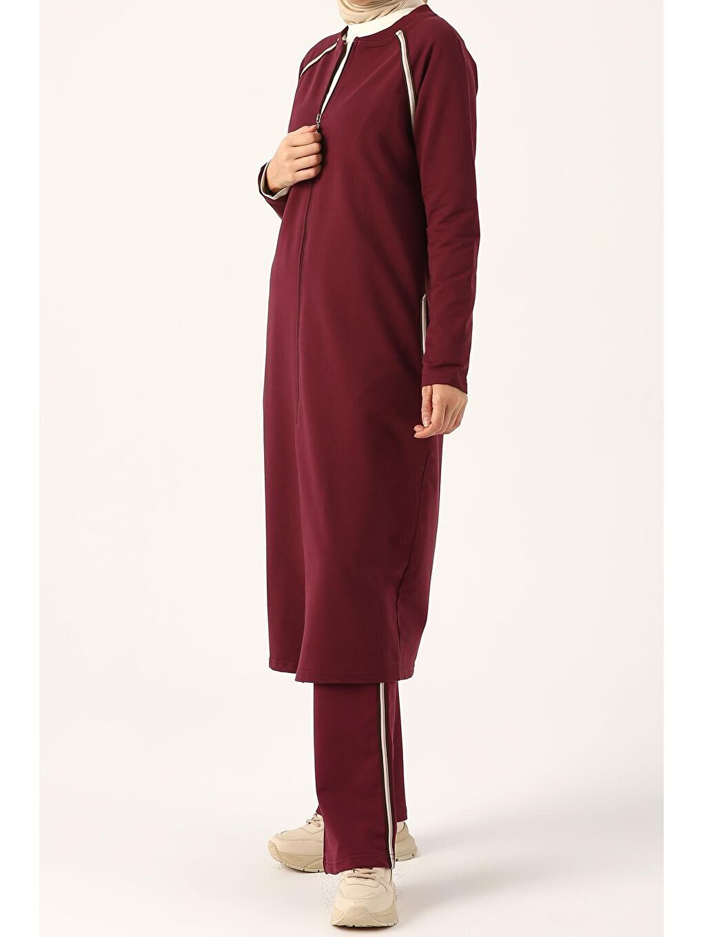 Pembe Gül Kurusu Reglan Kol Eşofman Takımı-3