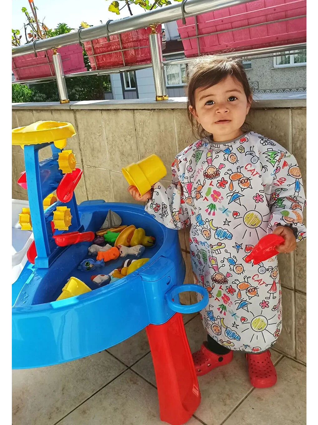 3-6 Yaş, Family Uzun Kollu, Sıvı Geçirmez, Makinede Yıkanabilir, Çocuk Faaliyet, Boyama Önlüğü Önlük-8