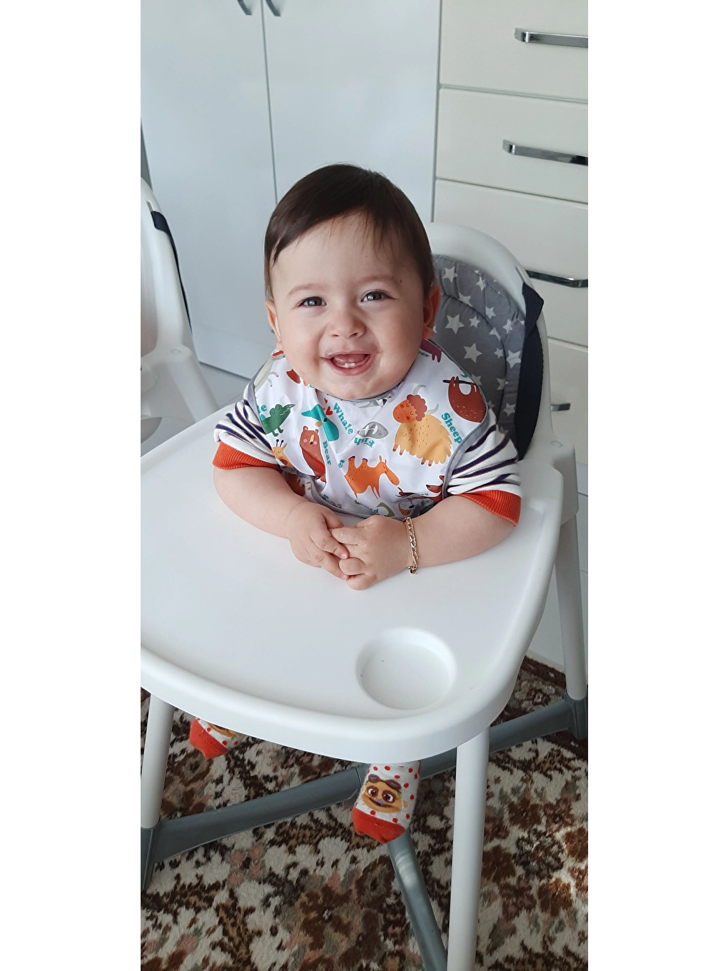 2 ADET, Ekonomik SET, 6-24ay, Zoo ve Sea, Kolsuz, Sıvı Geçirmeyen, Cepli, Cırtlı Mama Önlüğü, Önlük-4