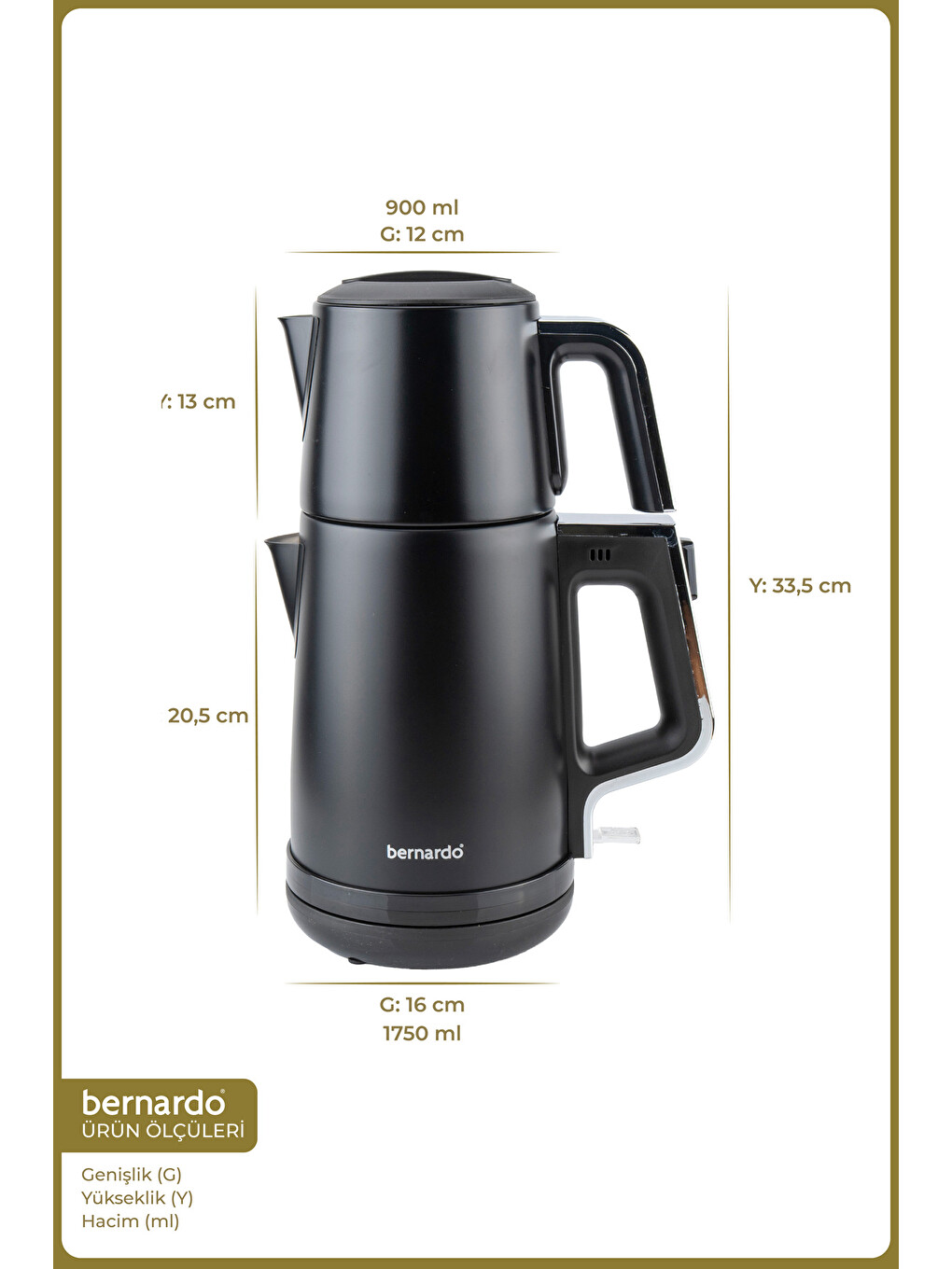 Riva Çelik Çay Makinesi Siyah-1