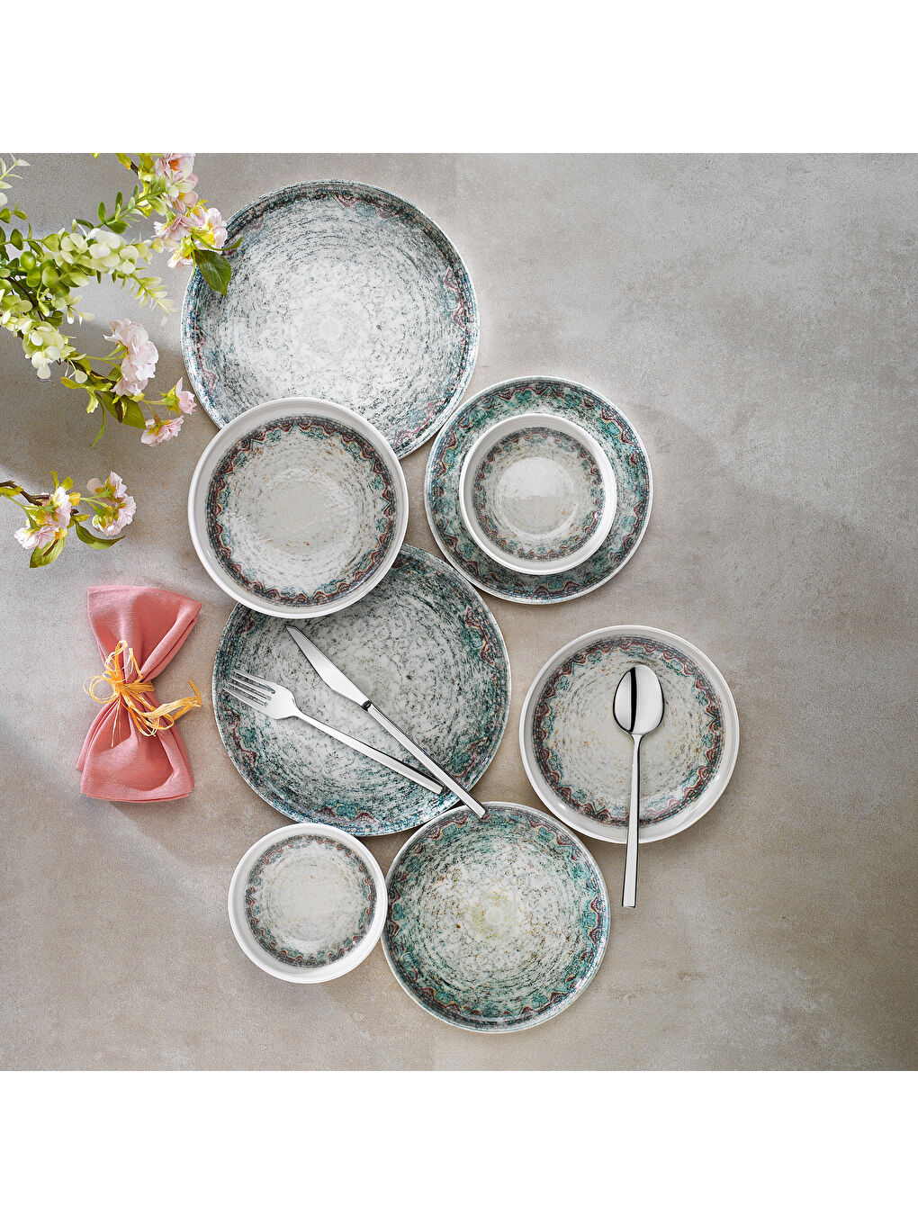 Turkuaz Shade Yemek Takımı 16 Parça-Su Yeşili-9