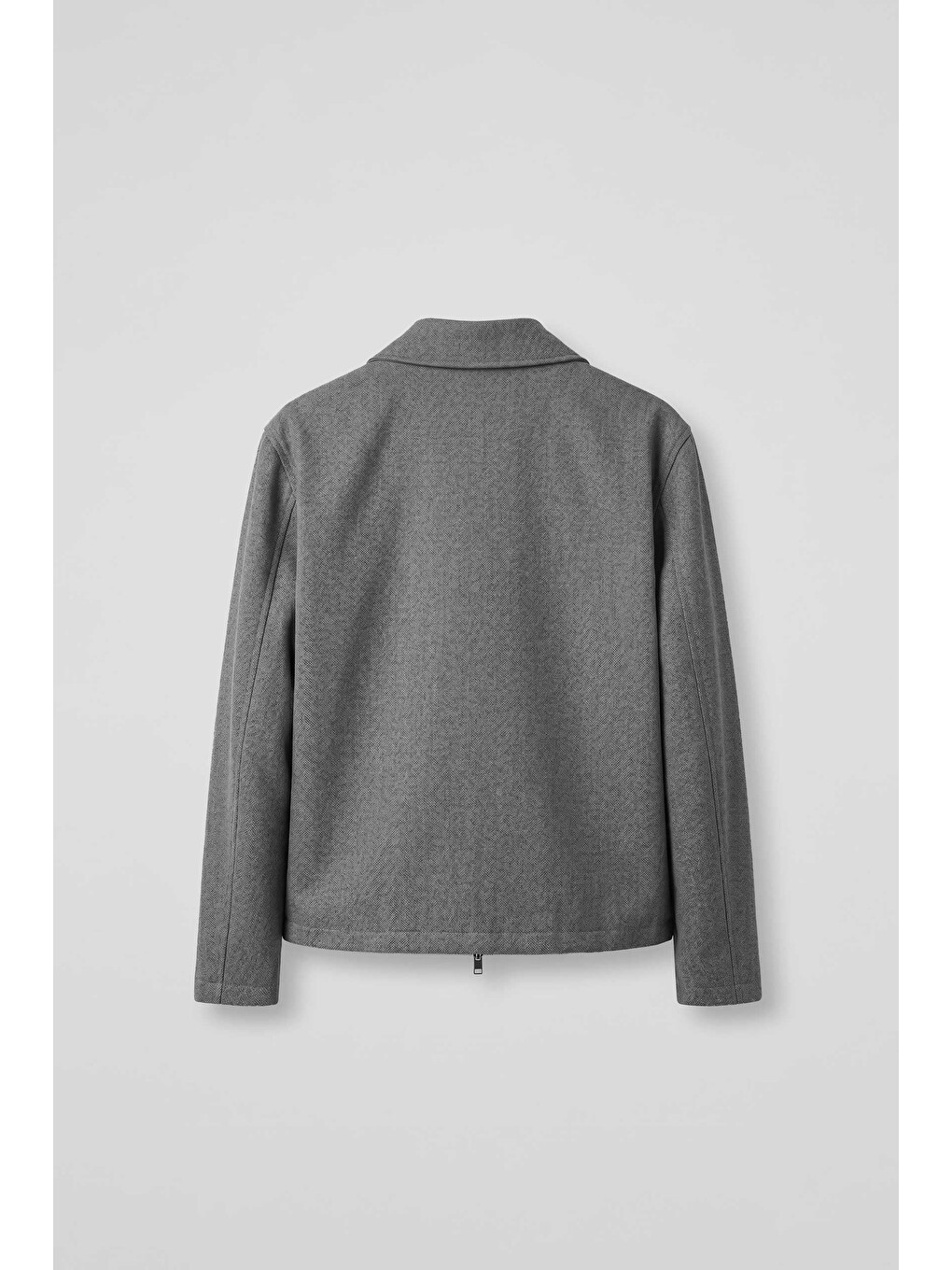 Erkek Relaxed Fit Fermuarlı İnce Ceket Antrasit-1