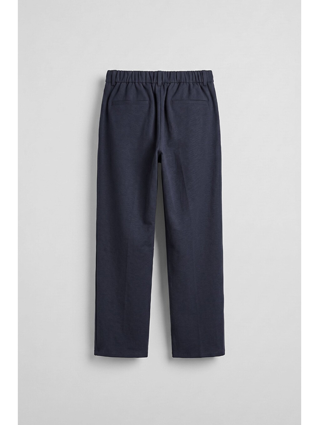 Erkek Relaxed Fit Keten Görünümlü Pantolon Lacivert-1
