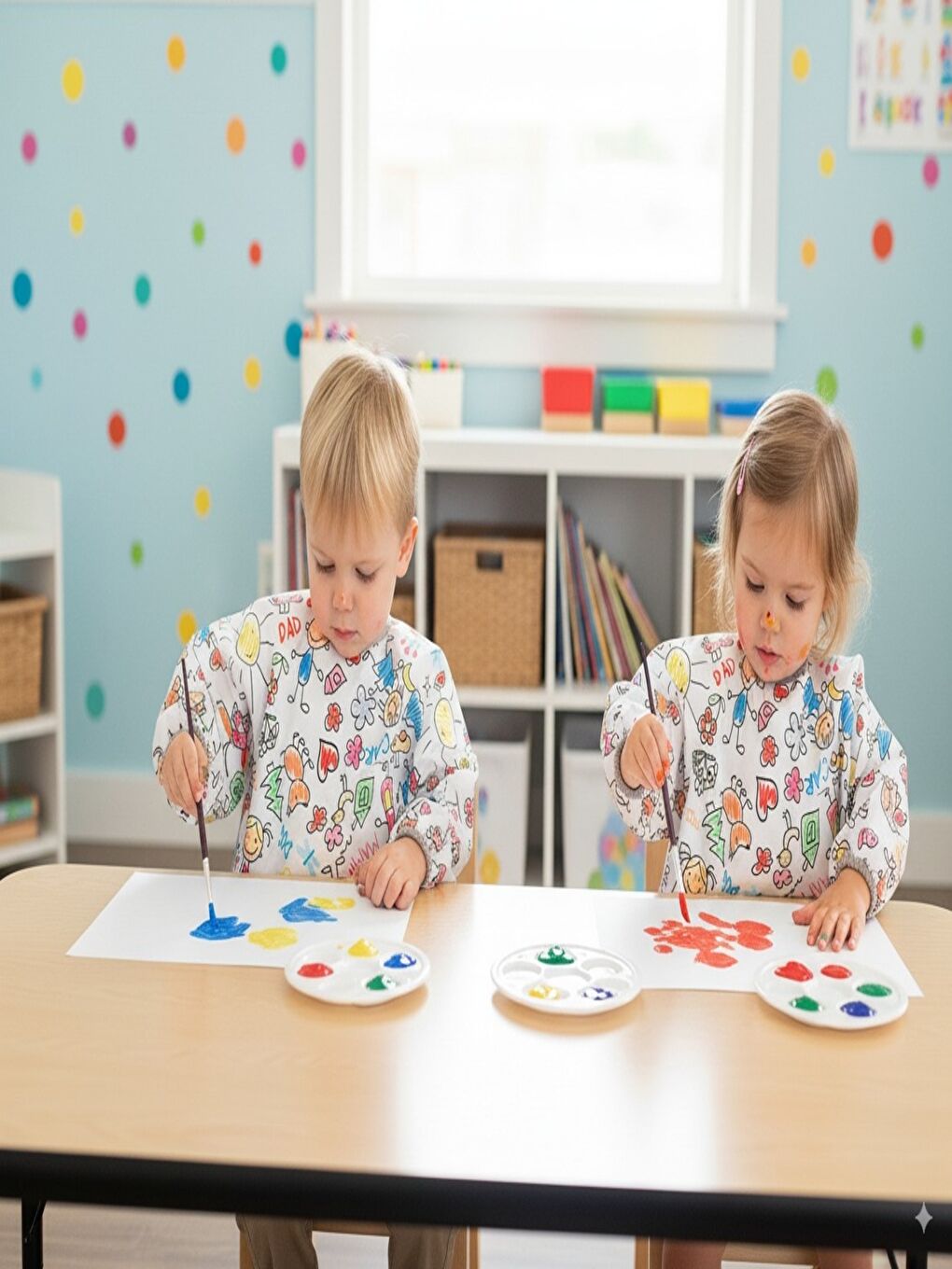 2-4yaş, Family, Uzun Kollu, Sıvı Geçirmez, Makinede Yıkanabilir, Cepli, Cırtlı Bebek Mama Önlüğü-4