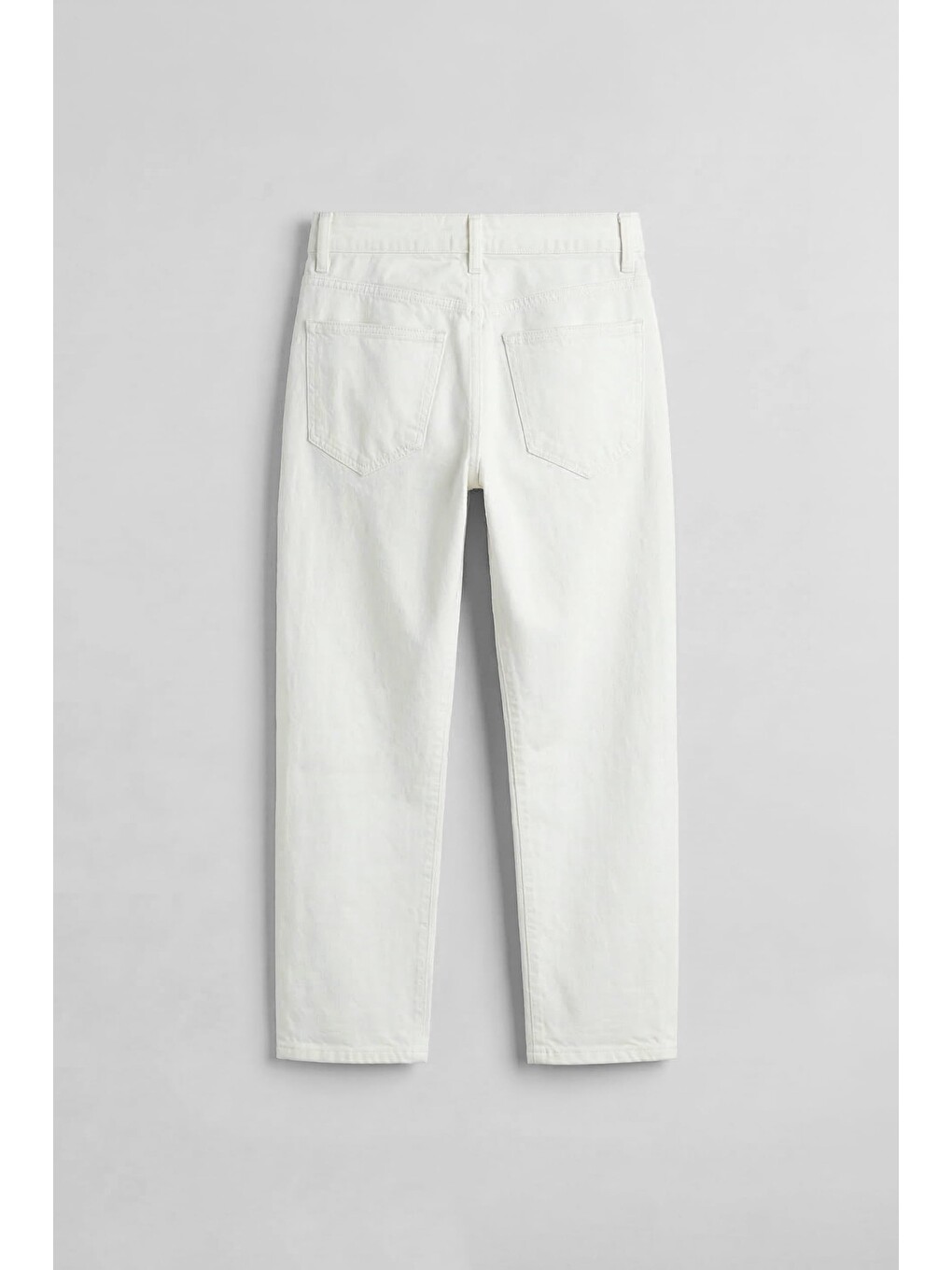 Erkek Boyfriend %100 Pamuk Jean Pantolon Beyaz-1
