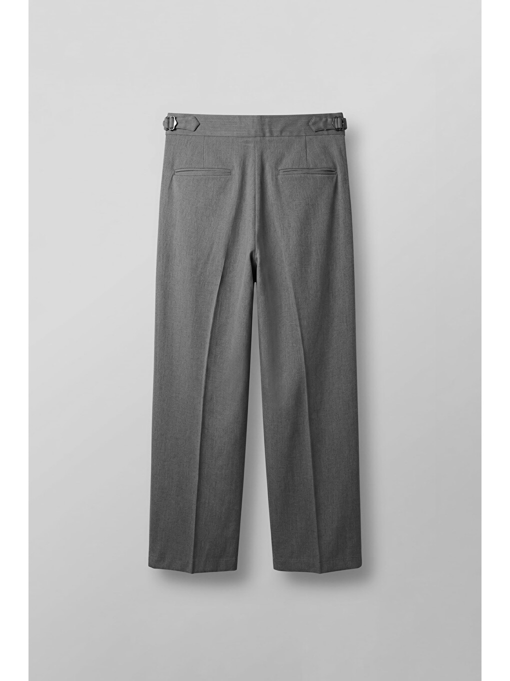 Erkek Süper Baggy Pileli Geniş Paça Gabardin Pantolon Antrasit-1