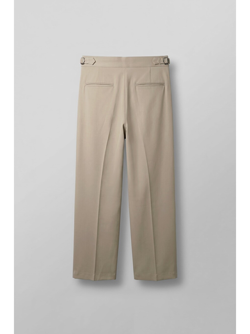 Erkek Süper Baggy Pileli Geniş Paça Gabardin Pantolon Bej-1