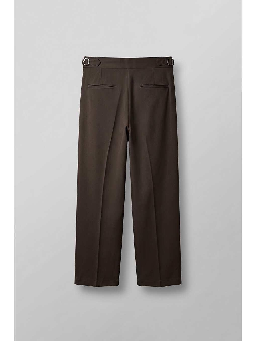 Kahverengi Erkek Süper Baggy Pileli Geniş Paça Gabardin Pantolon Koyu Kahve-1