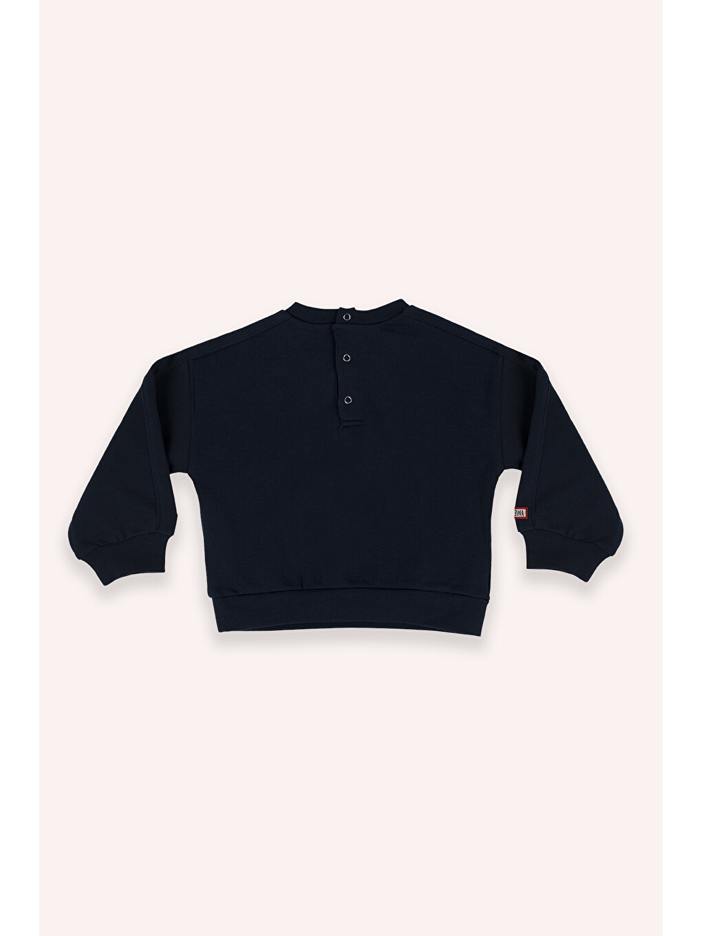 Erkek Bebek Bisiklet Yaka Cep Detaylı Lacivert Sweatshirt-2