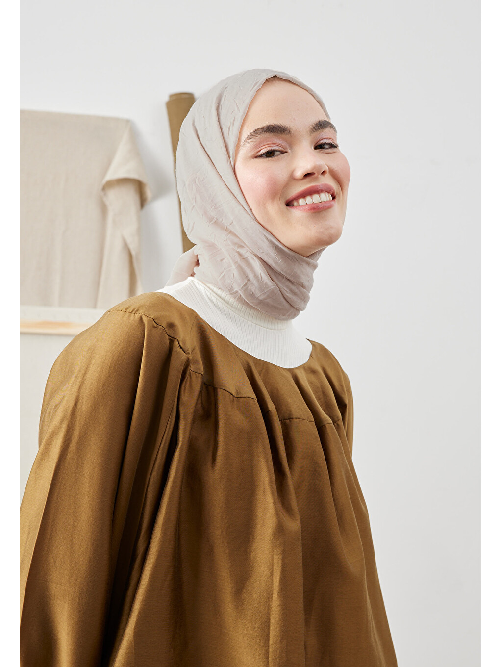 Bambu Şal Bej-2
