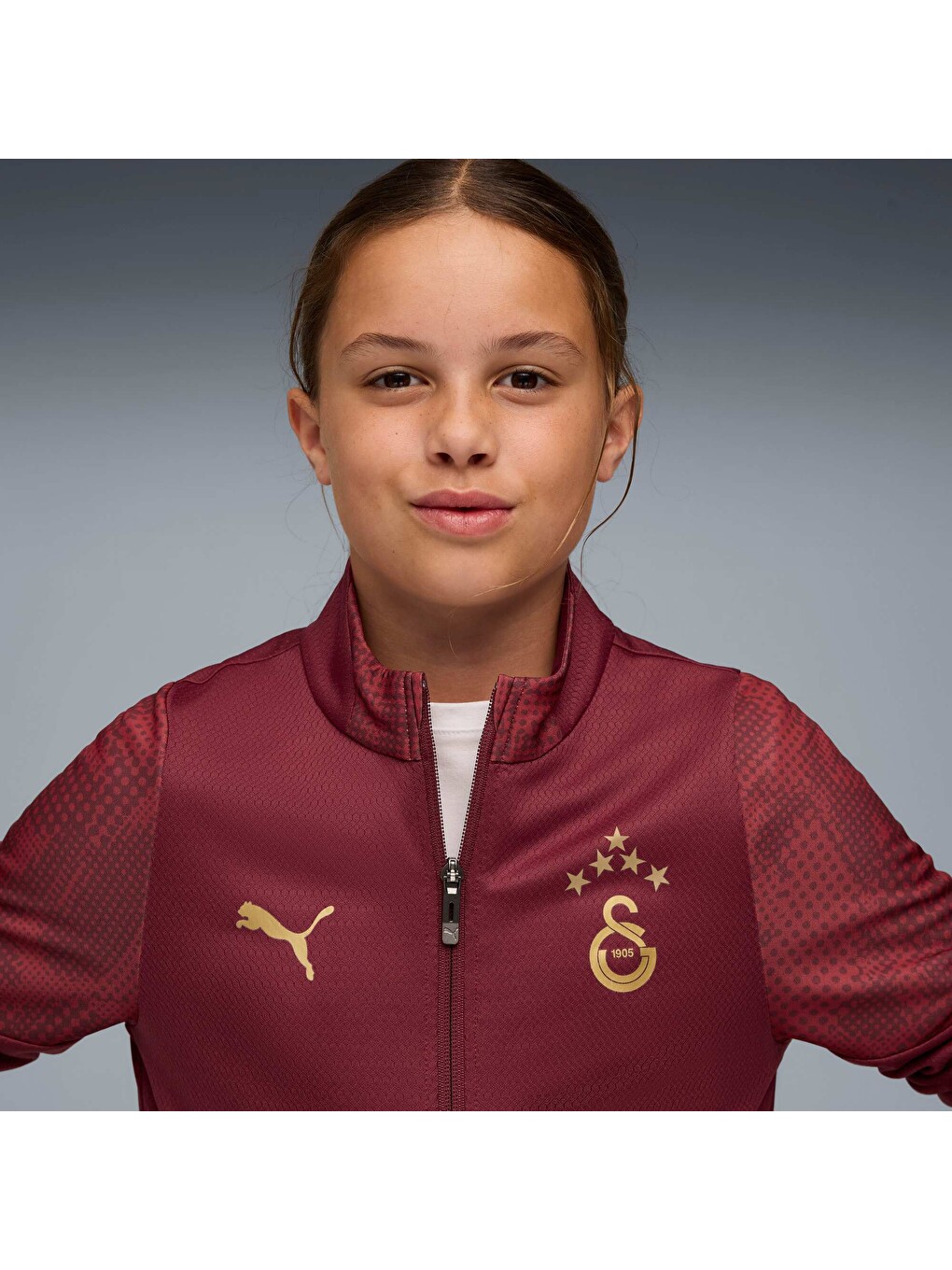 Kırmızı GALATASARAY Genç Antrenman Fermuarlı Sweatshirt-3