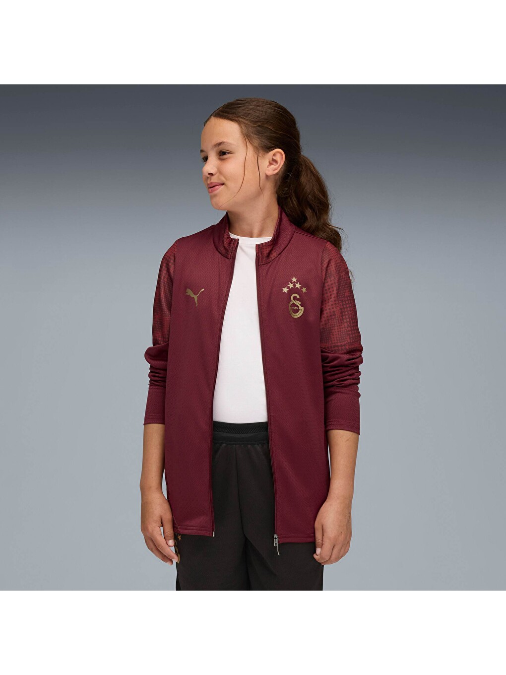 Kırmızı GALATASARAY Genç Antrenman Fermuarlı Sweatshirt-5