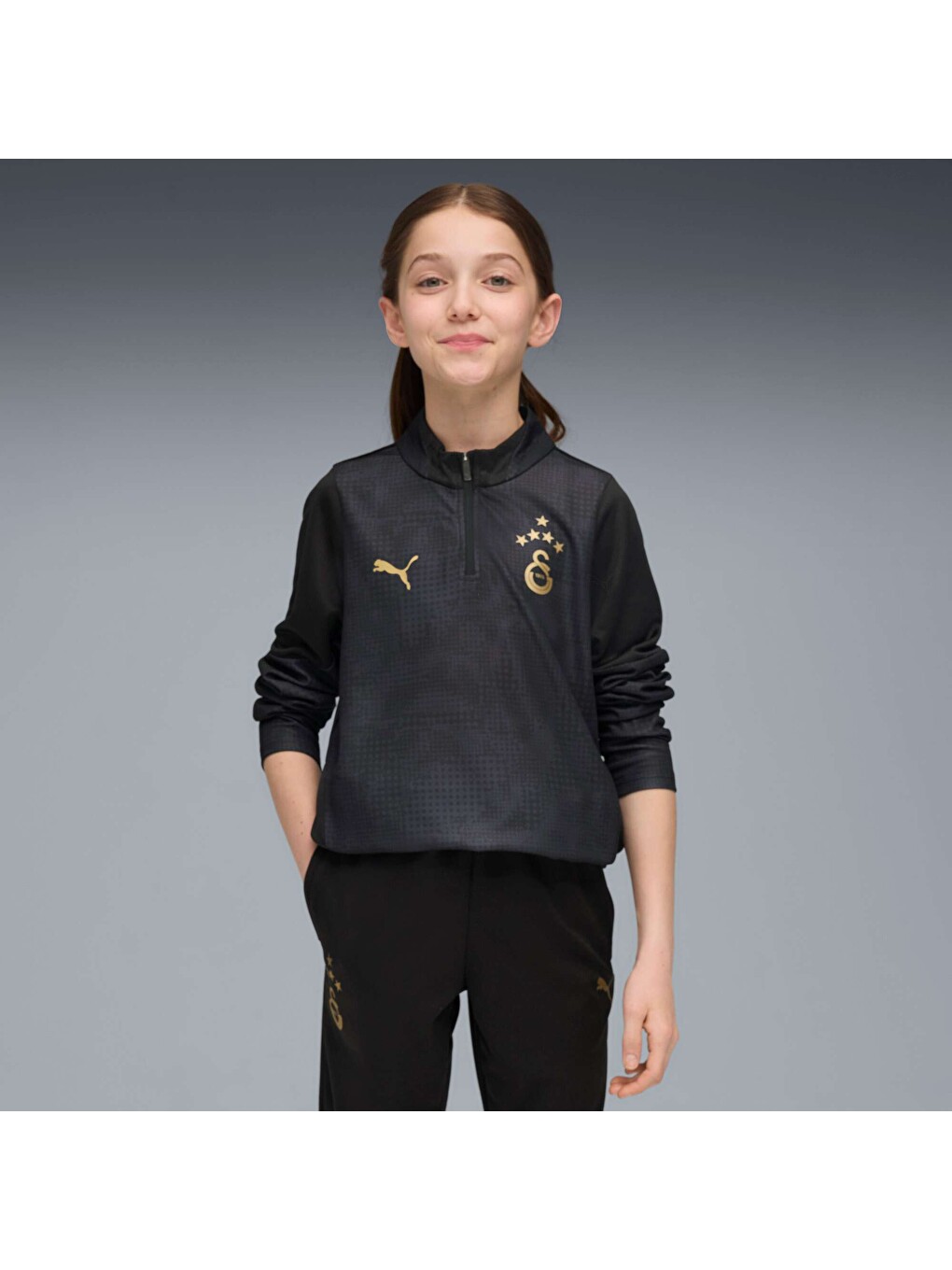 Siyah GALATASARAY Genç Antrenman Sweatshirt-5