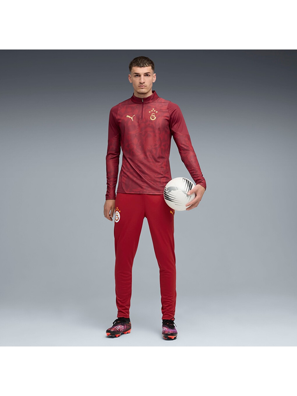 Kırmızı GALATASARAY Erkek Antrenman Fermuarlı Üst-1