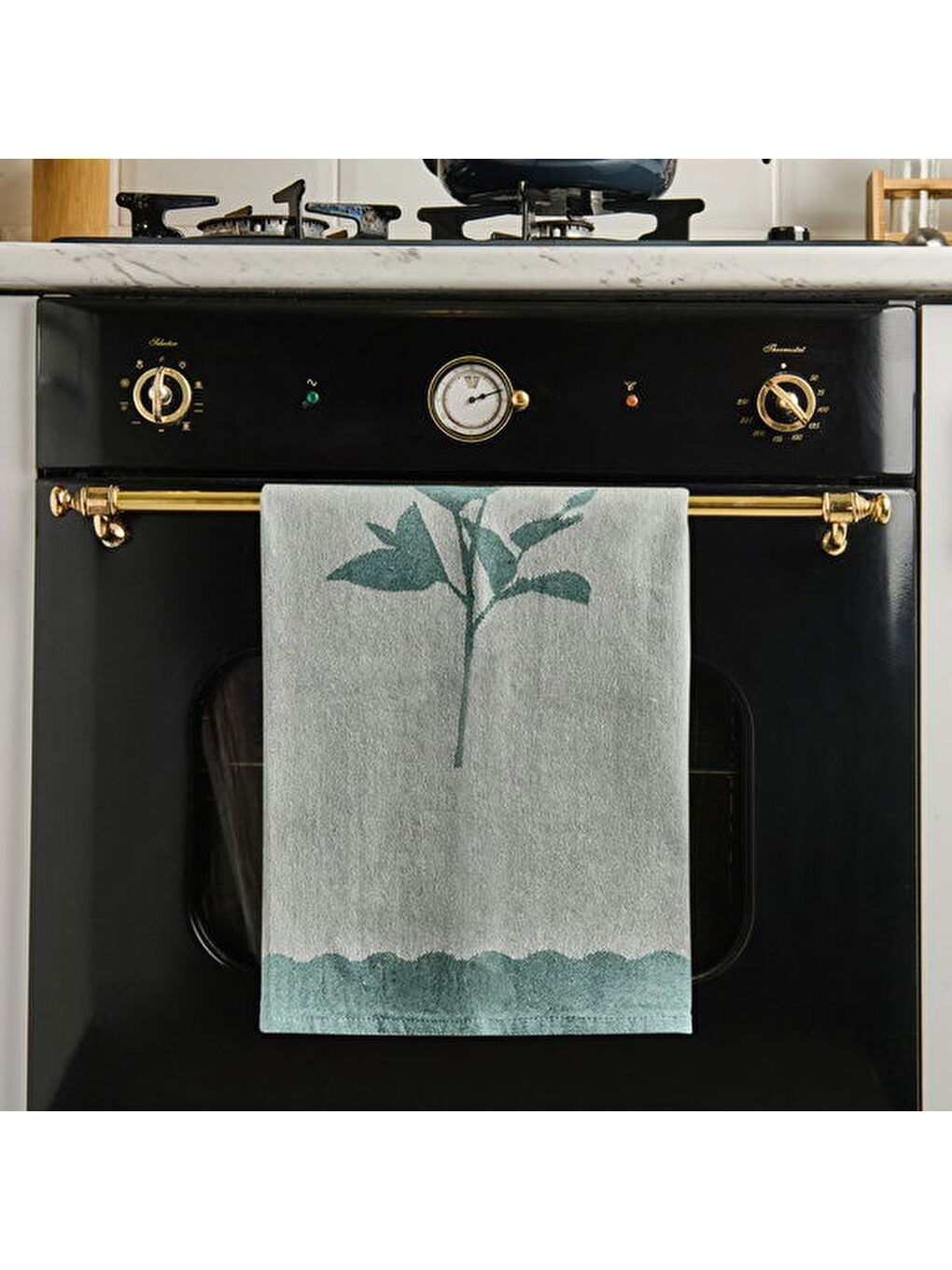 Soft Flower Kurulama Bezi - Yeşil - 40x60 cm-2