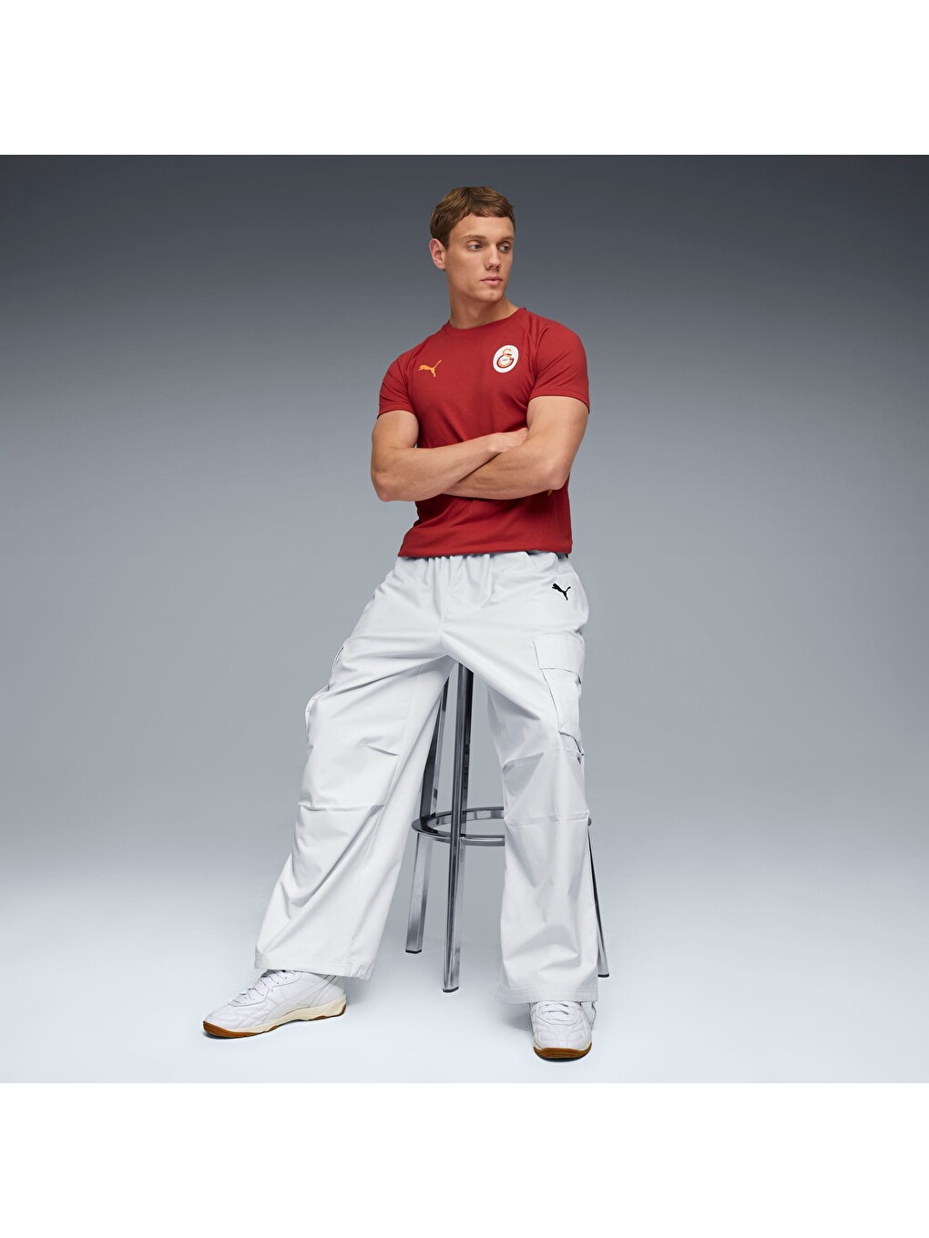Kırmızı GALATASARAY EVOSTRIPE Erkek Tişört-1