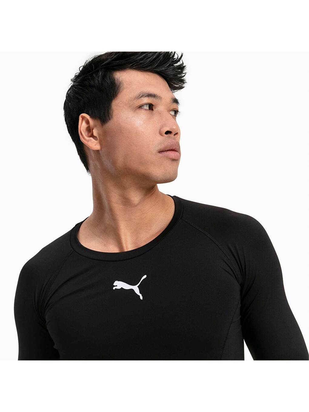 Siyah LIGA Football Baselayer Erkek Uzun Kollu Tişört-1