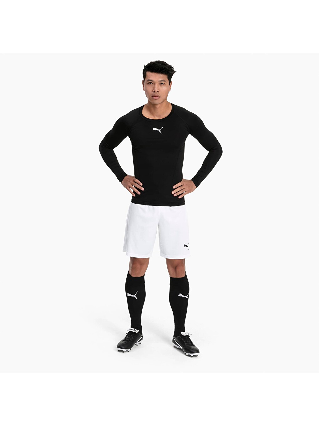 Siyah LIGA Football Baselayer Erkek Uzun Kollu Tişört-2