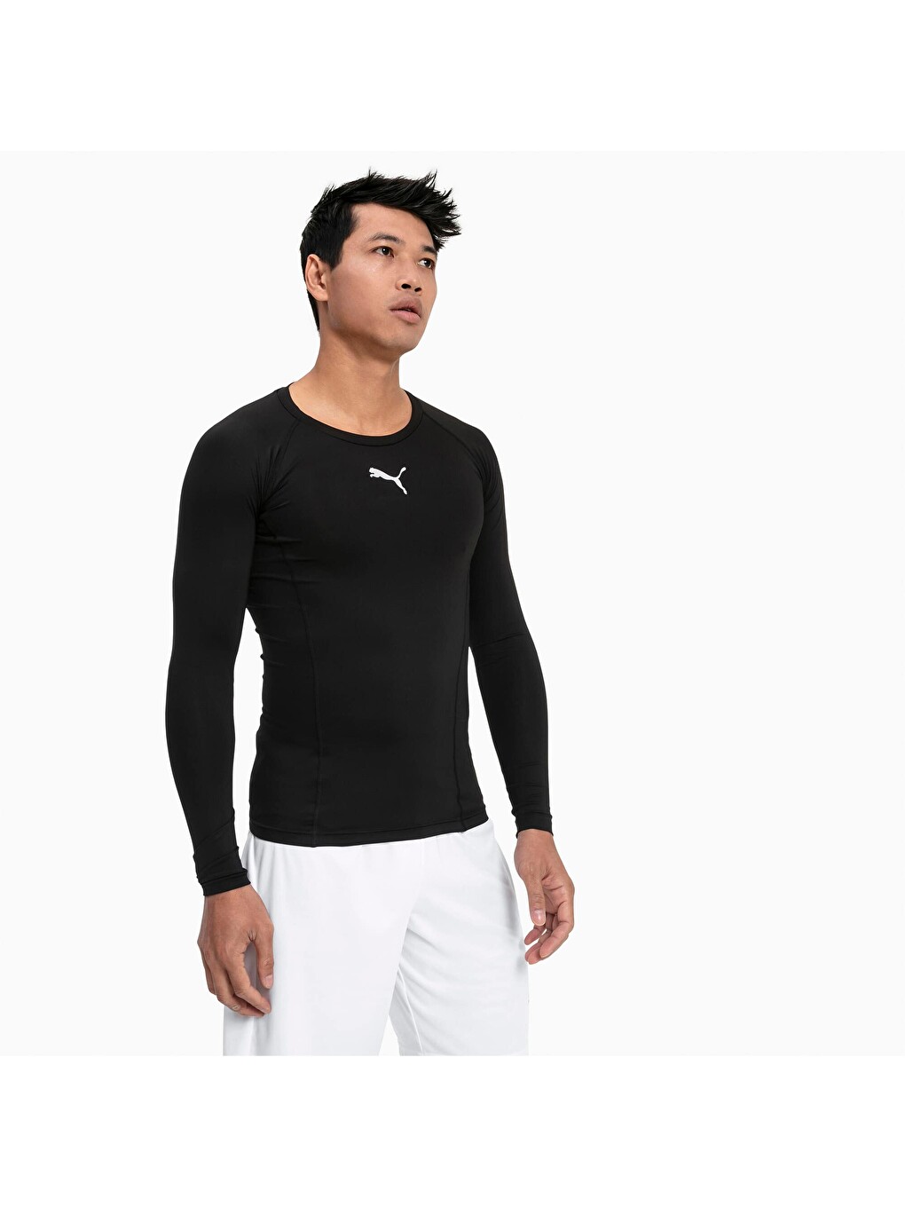 Siyah LIGA Football Baselayer Erkek Uzun Kollu Tişört-5