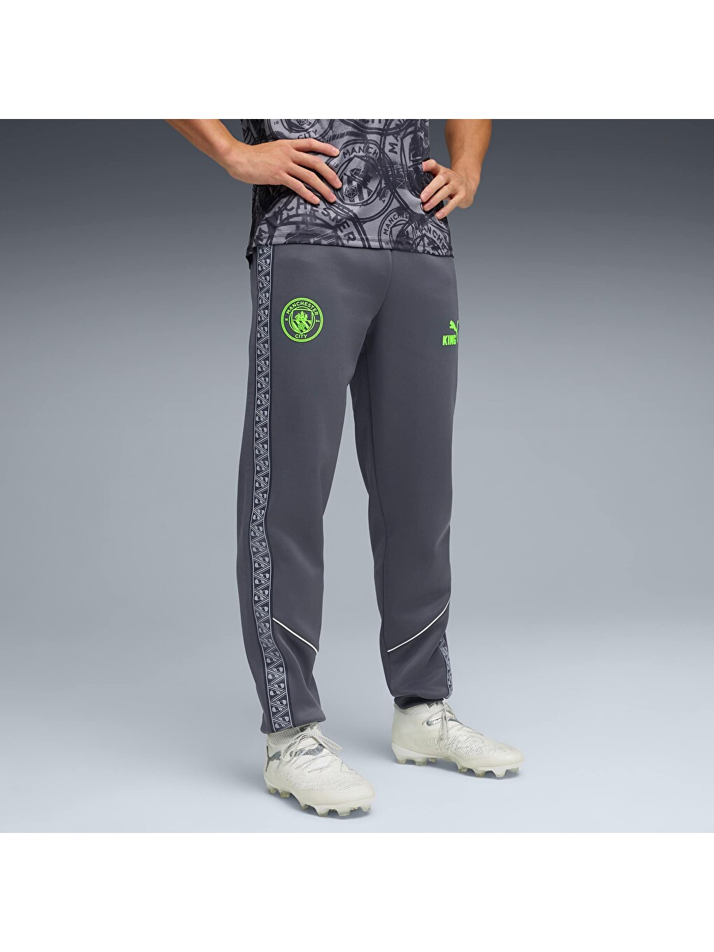 Gri Manchester CITY KING Anthem Erkek Pantolon-4