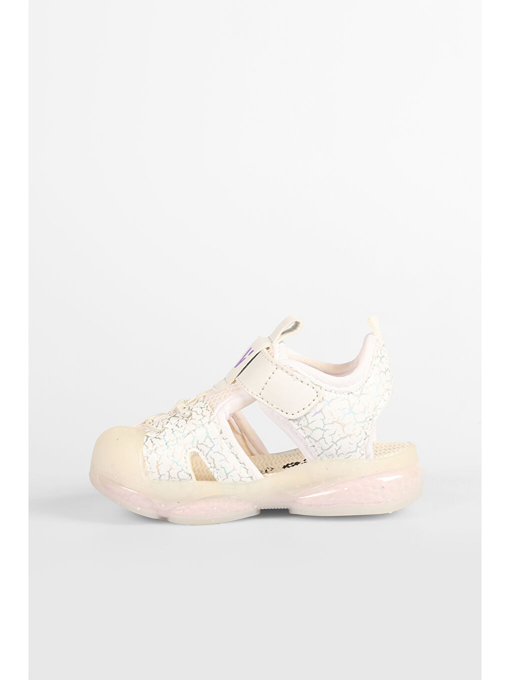 Monrovia Işıklı Kız Bebek Beyaz Sandalet-1