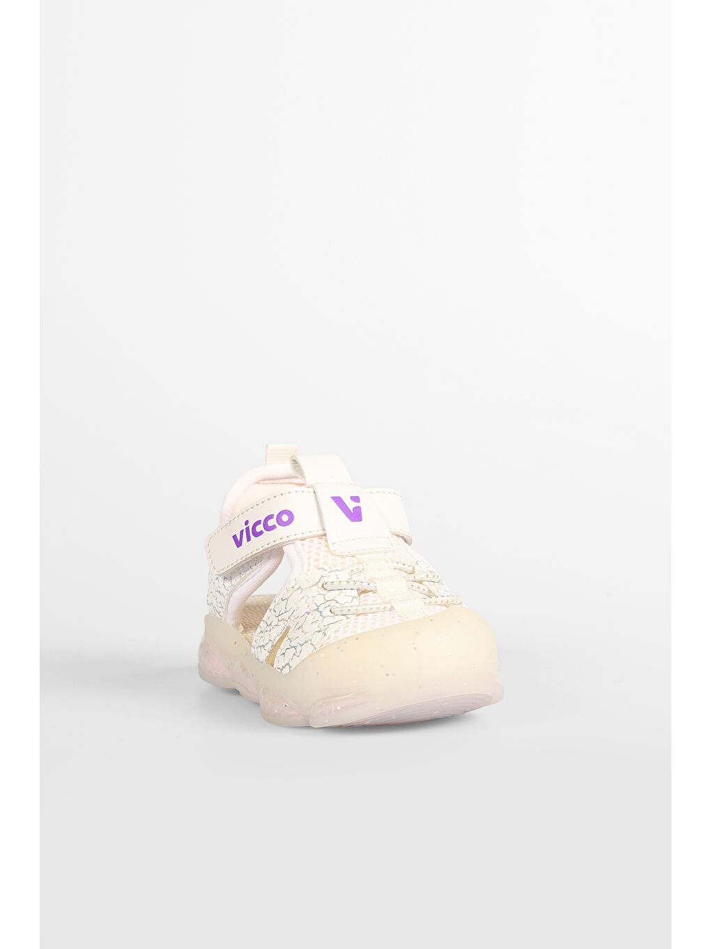 Monrovia Işıklı Kız Bebek Beyaz Sandalet-2