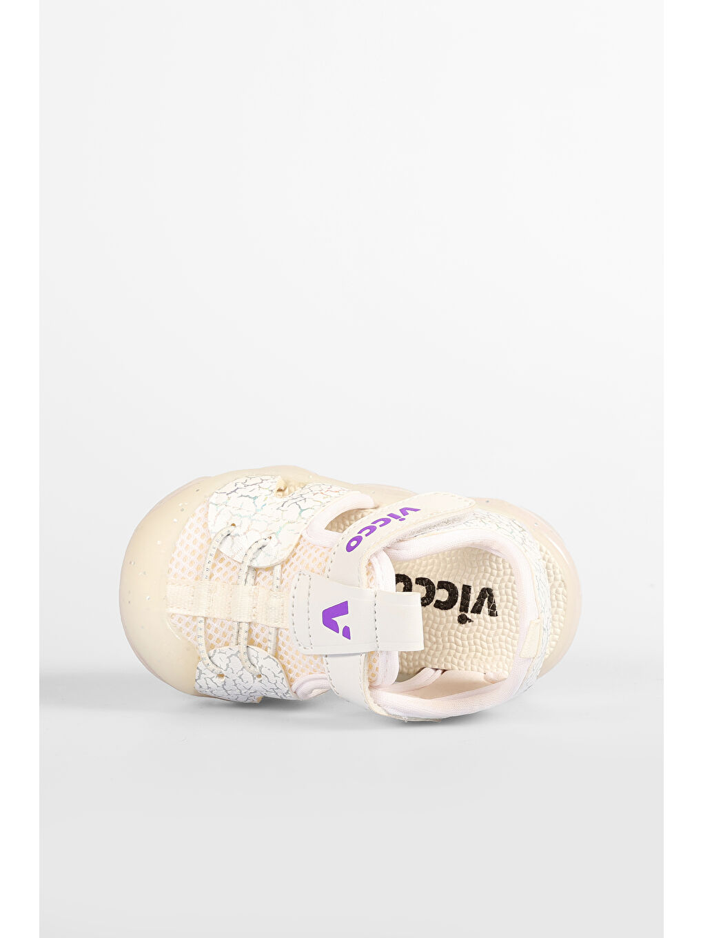 Monrovia Işıklı Kız Bebek Beyaz Sandalet-5