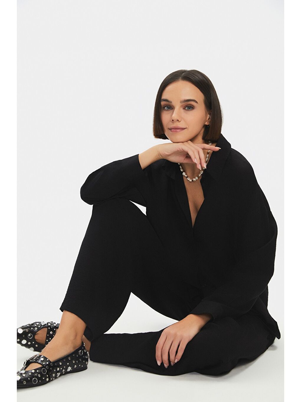 Siyah Gömlek Pantolon Takım-5