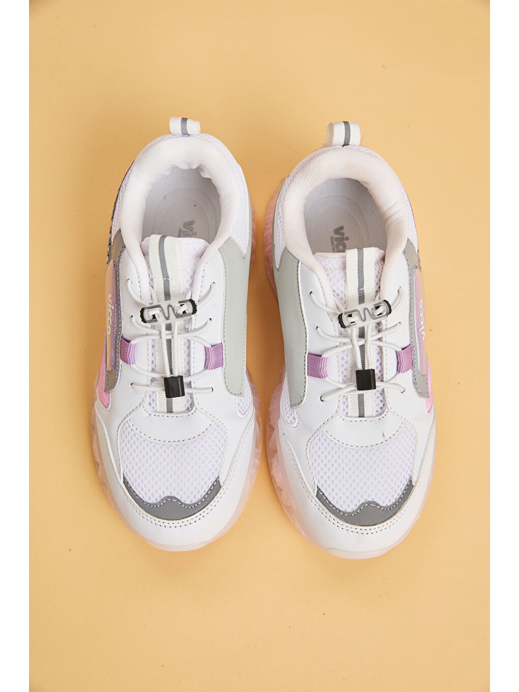 Corn Havalı Taban Kız  Çocuk Okul Öncesi Beyaz/Pembe Spor Ayakkabı-4