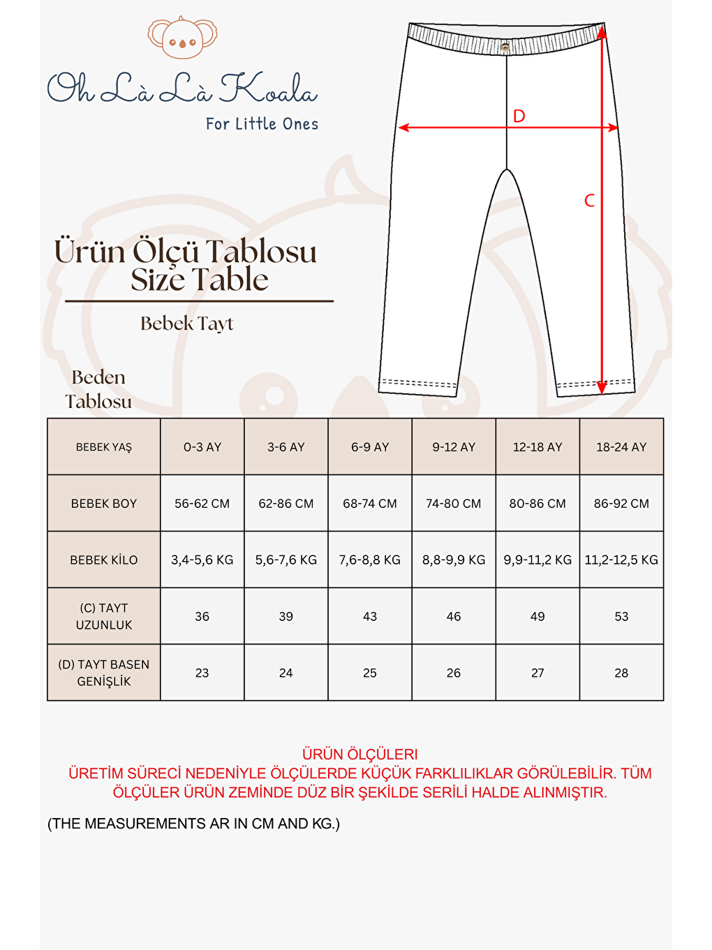 Ekru 3lü Penye Bebek Tayt Model 5-3