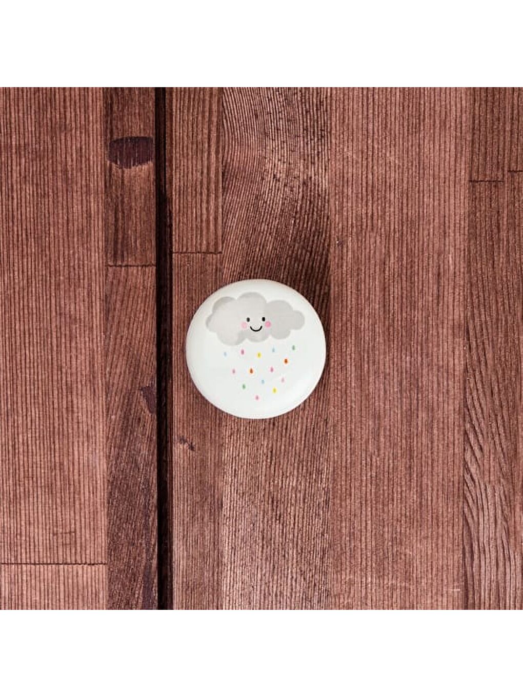 Ufo Bulut Düğme Kulp - Beyaz