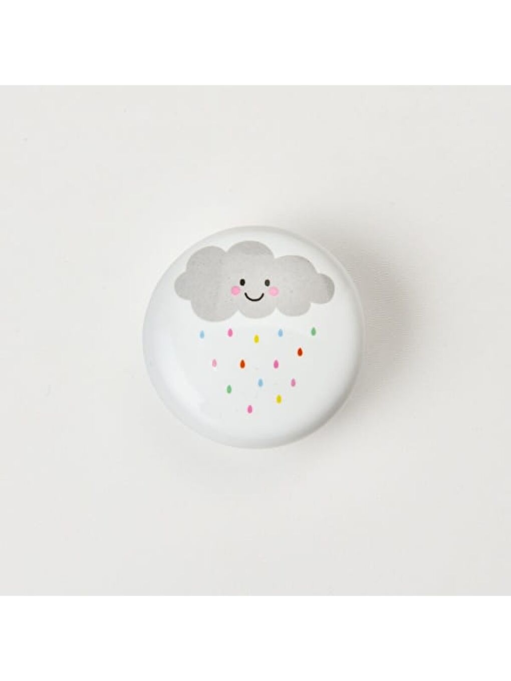 Ufo Bulut Düğme Kulp - Beyaz-3