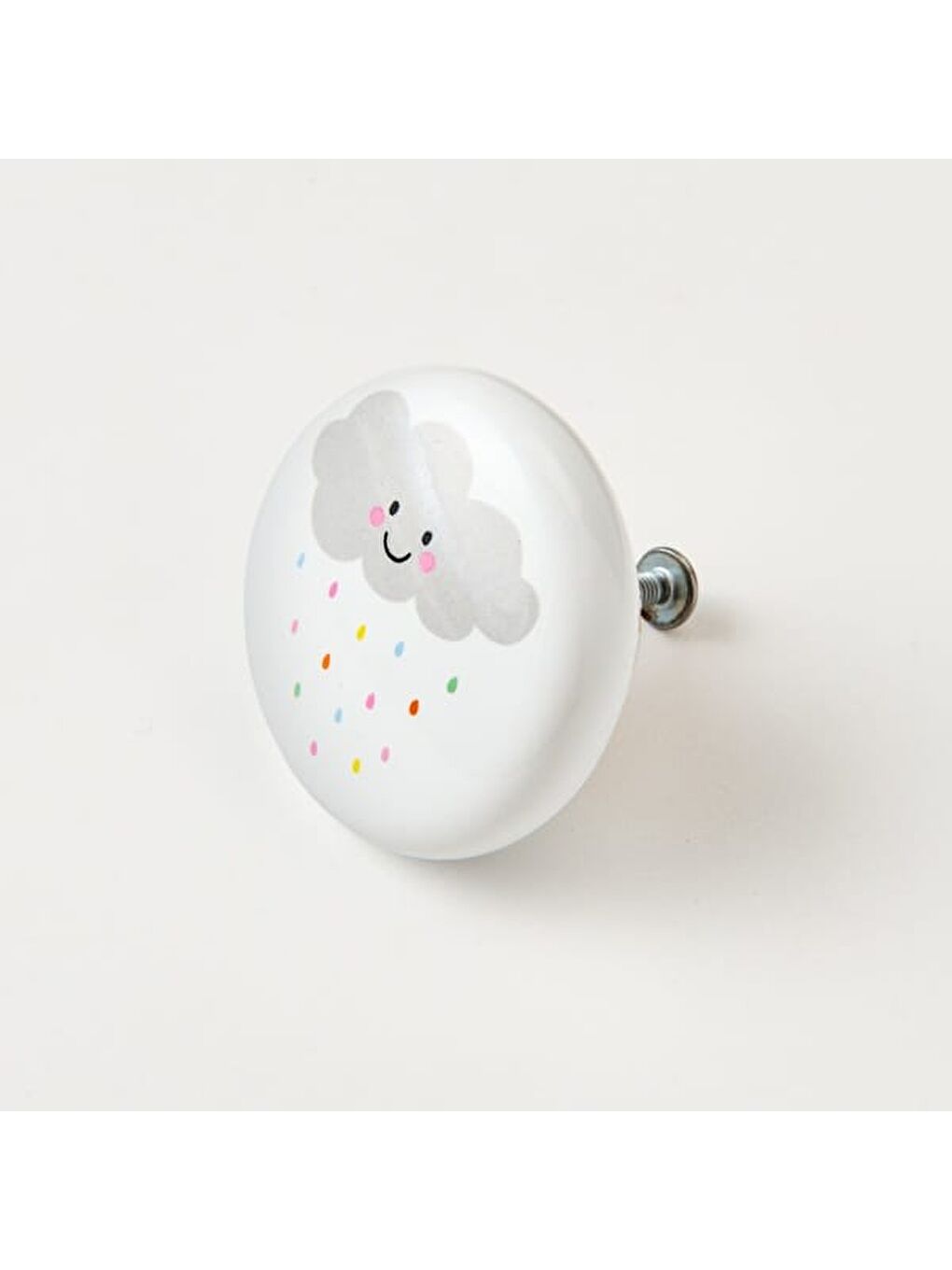 Ufo Bulut Düğme Kulp - Beyaz-5