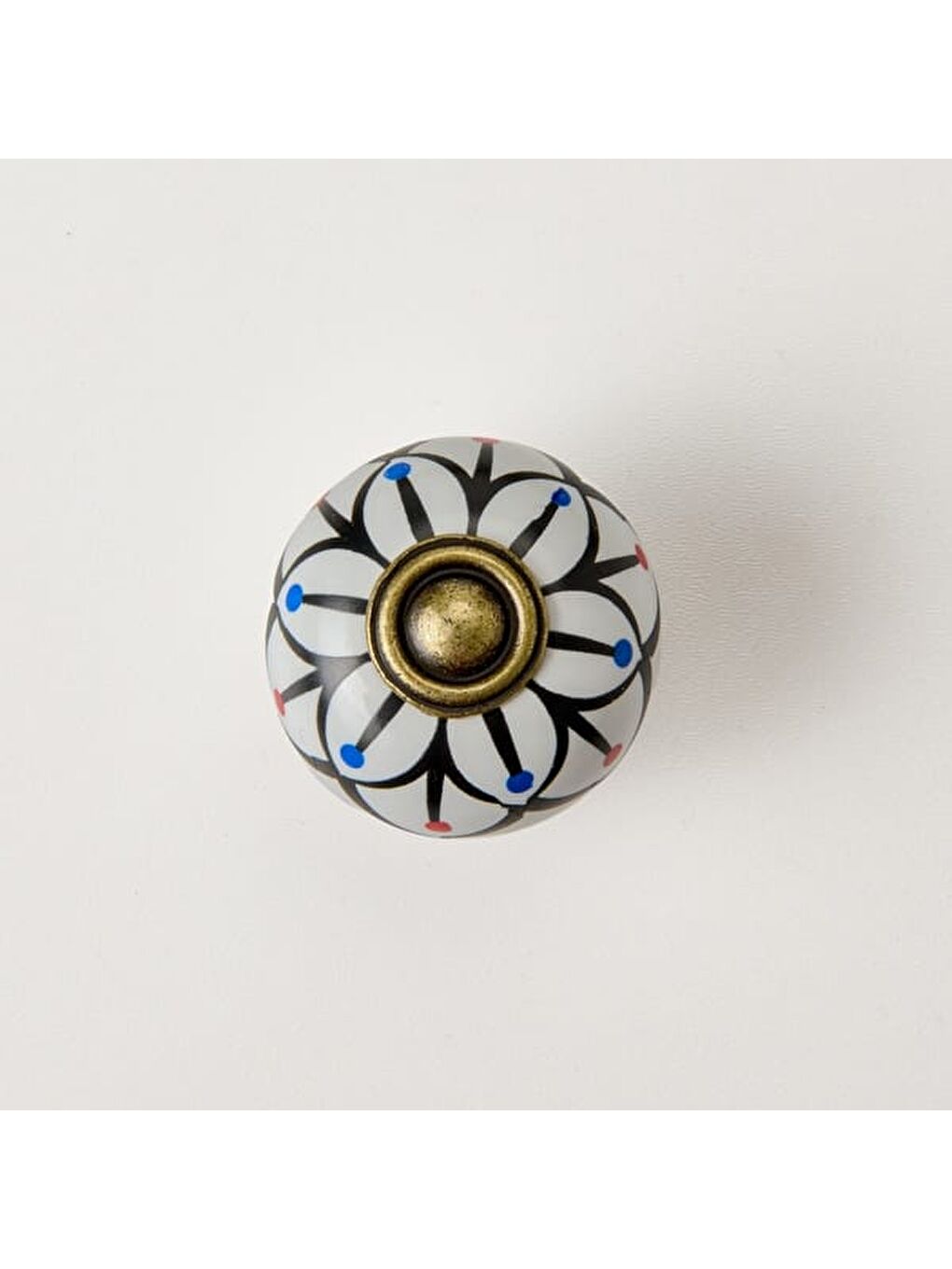 Rustik Düğme Kulp - Beyaz / Antik-5