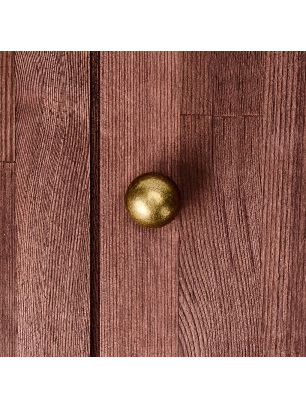 Kahverengi Antalya Düğme Kulp - Antik