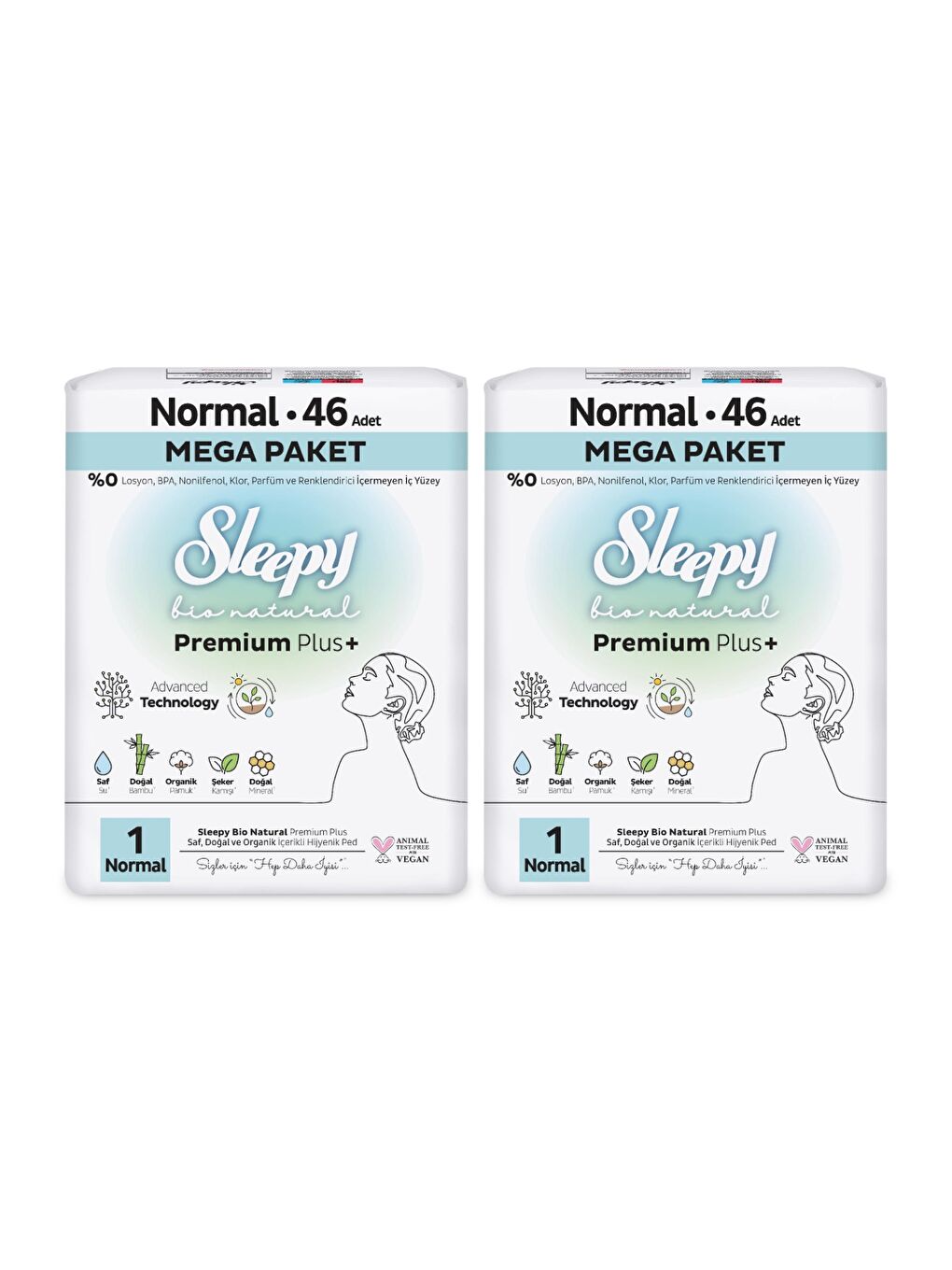 Bio Natural Premium Plus Hijyenik Ped Mega Paket Normal 46x2 (92 Adet) + Cüzdan Hediyeli-2