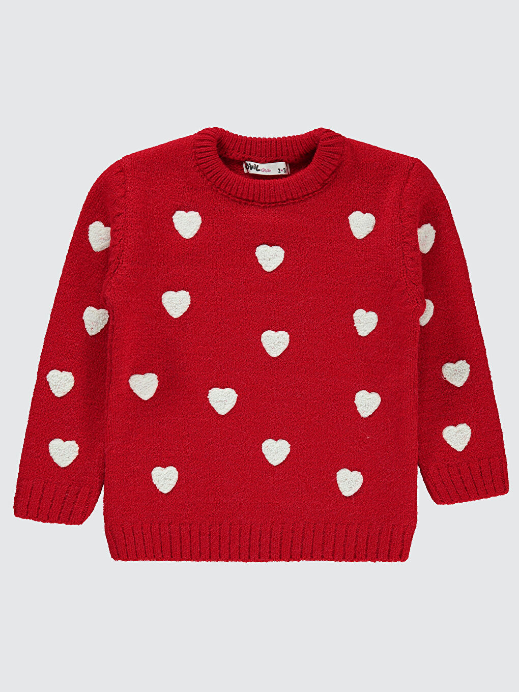 Girls Kız Çocuk Kazak 2-5 Yaş Kırmızı-2