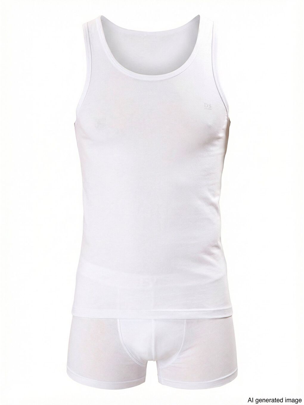 Beyaz Trendy Atlet Boxer Takım