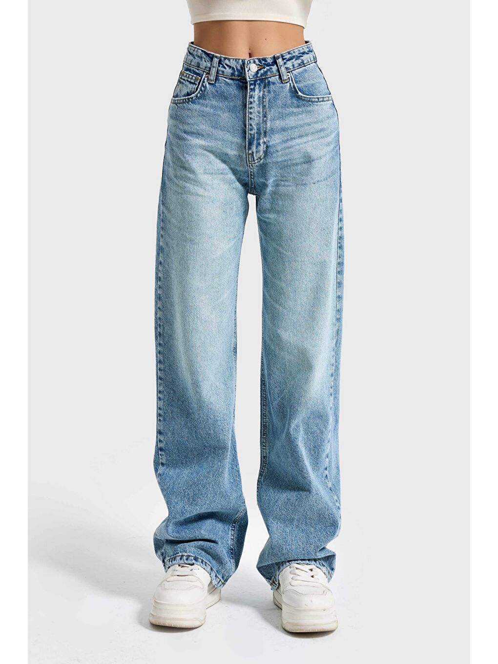 Mavi Kadın T.Kot Rengi Doris 4s5-80 Straight Fit Yüksek Bel %100 Pamuk İç Boy 80cm Denim Jean-2