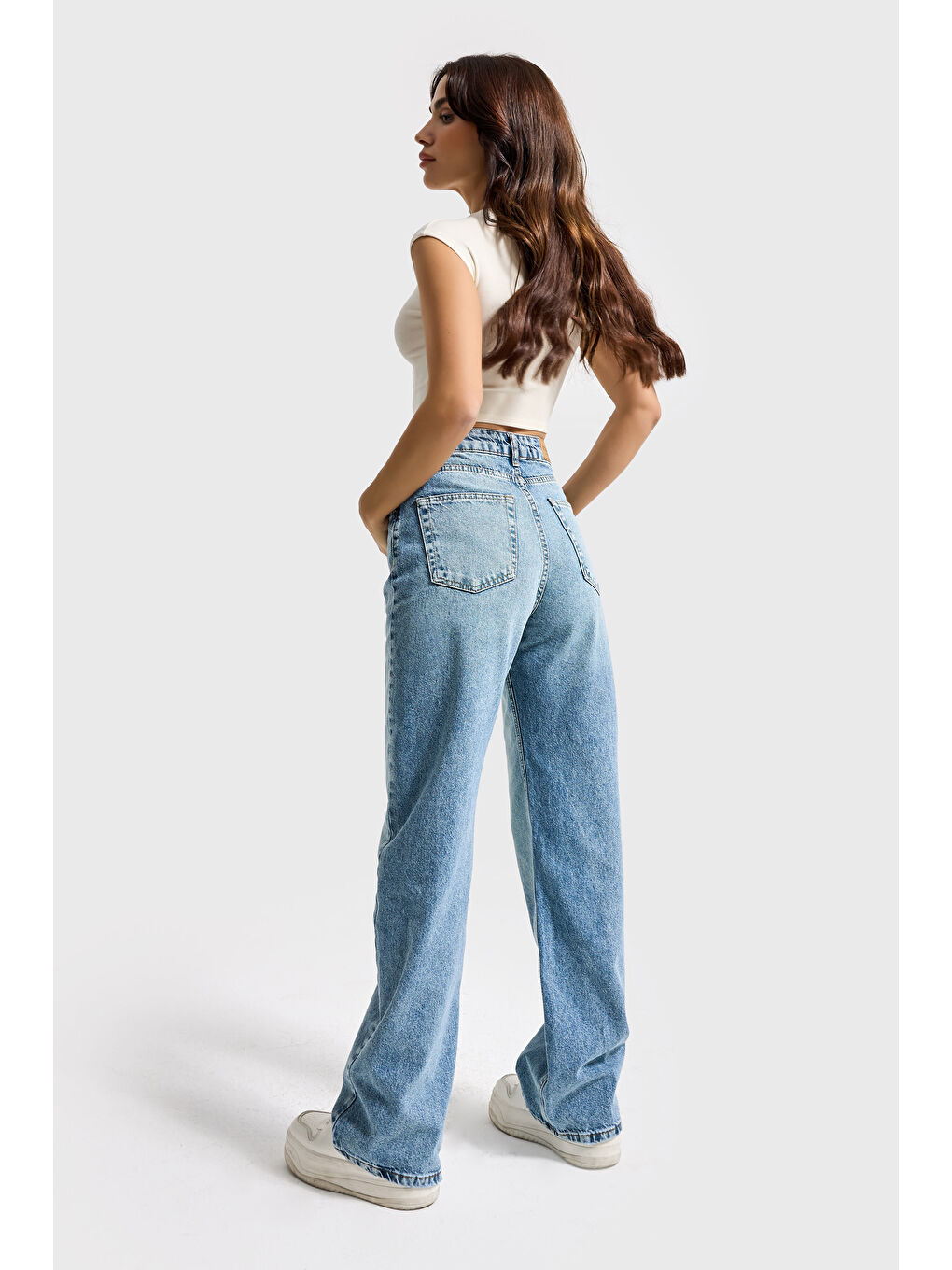 Mavi Kadın T.Kot Rengi Doris 4s5-80 Straight Fit Yüksek Bel %100 Pamuk İç Boy 80cm Denim Jean-4