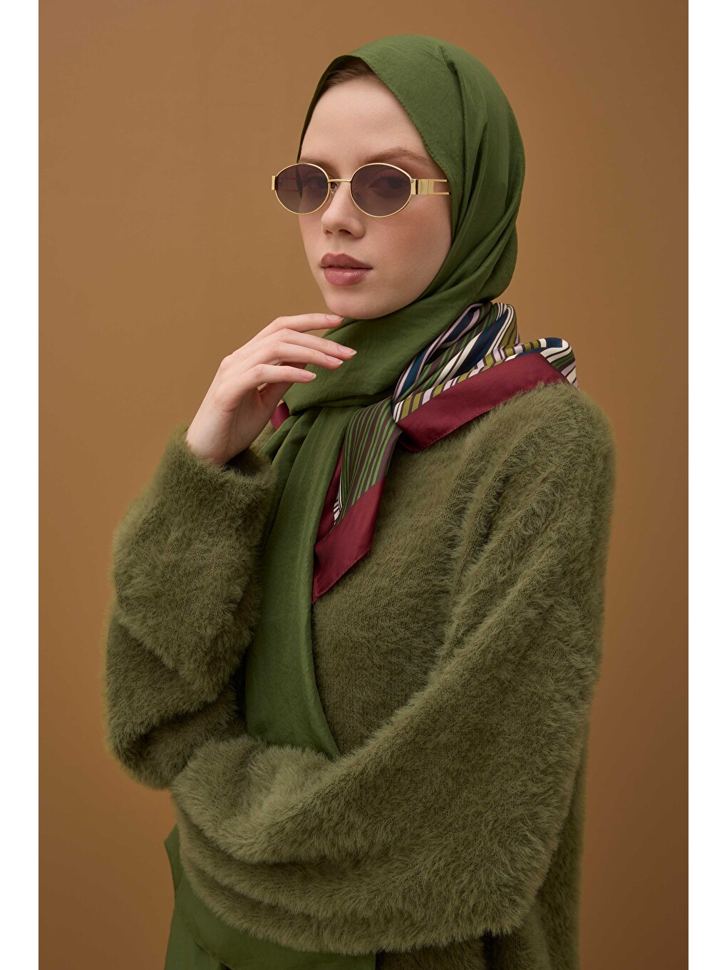 Yeşil Soft Kraş Şal Selvi