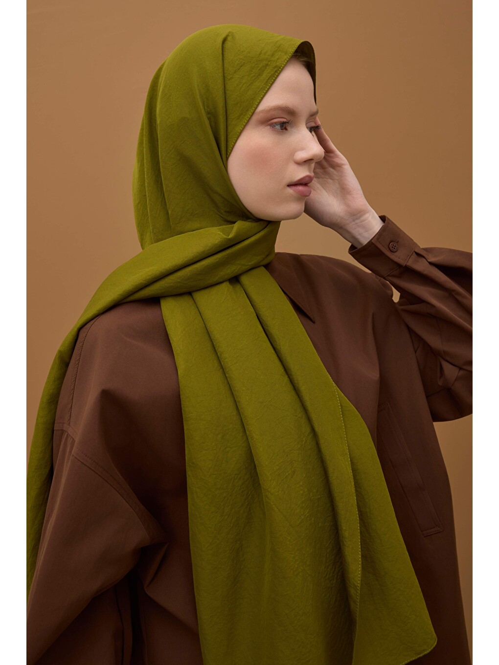 Yeşil Soft Kraş Şal Avokado-1