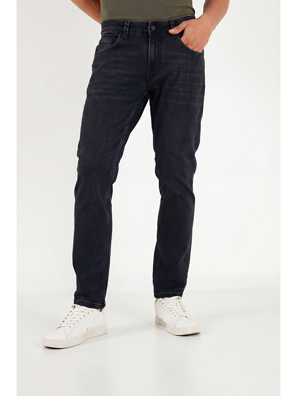 Siyah Pamuklu Normal Kalıp Normal Bel Jeans 2213C56PARMA-1