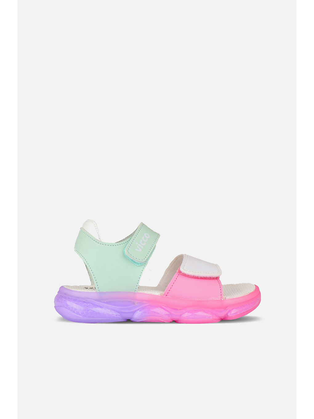 Laura Işıklı Kız Bebek Mint Yeşil/Beyaz Sandalet-3