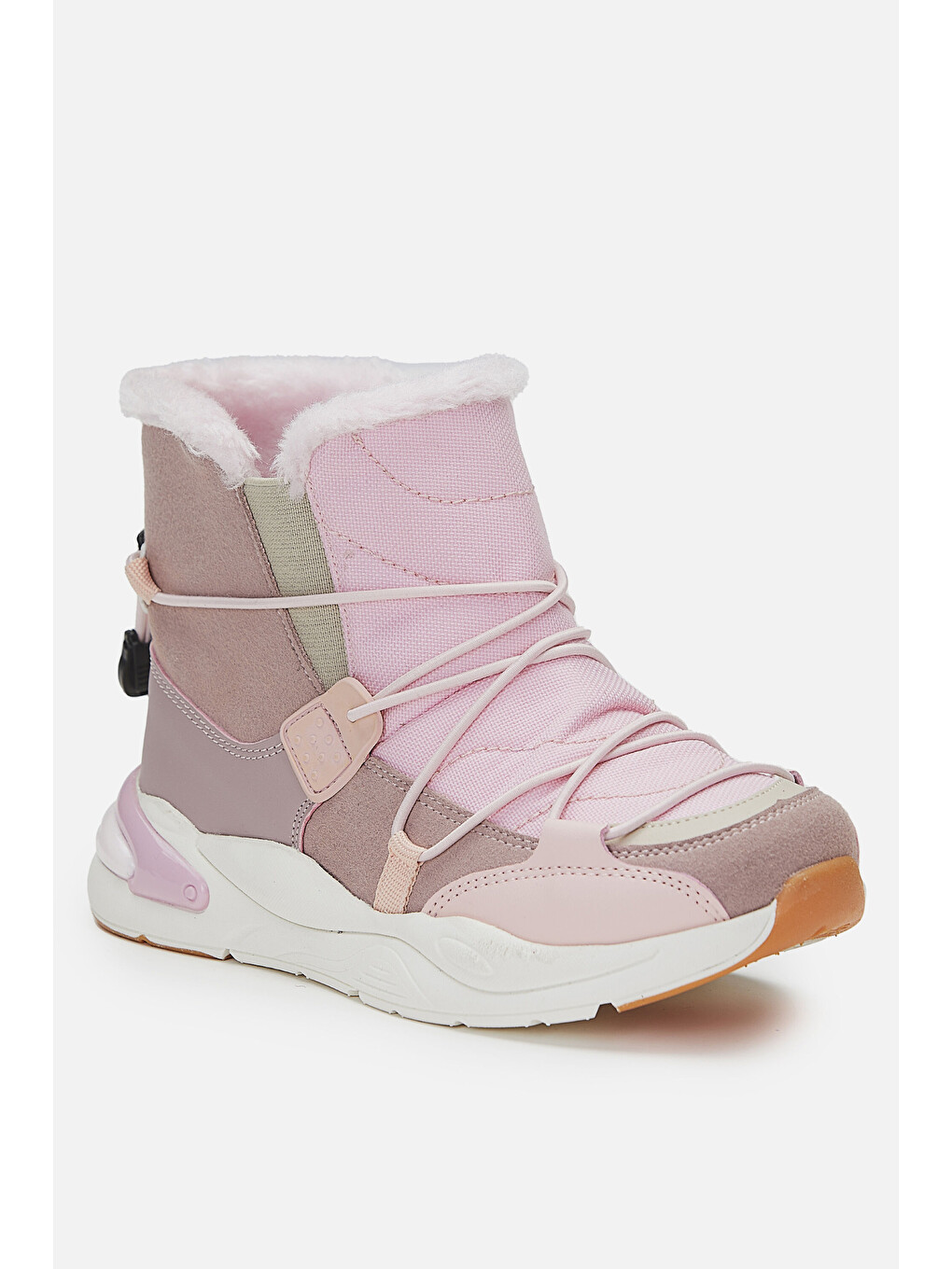 Pembe Pablo Kürklü Kız Çocuk Pudra Bot-1