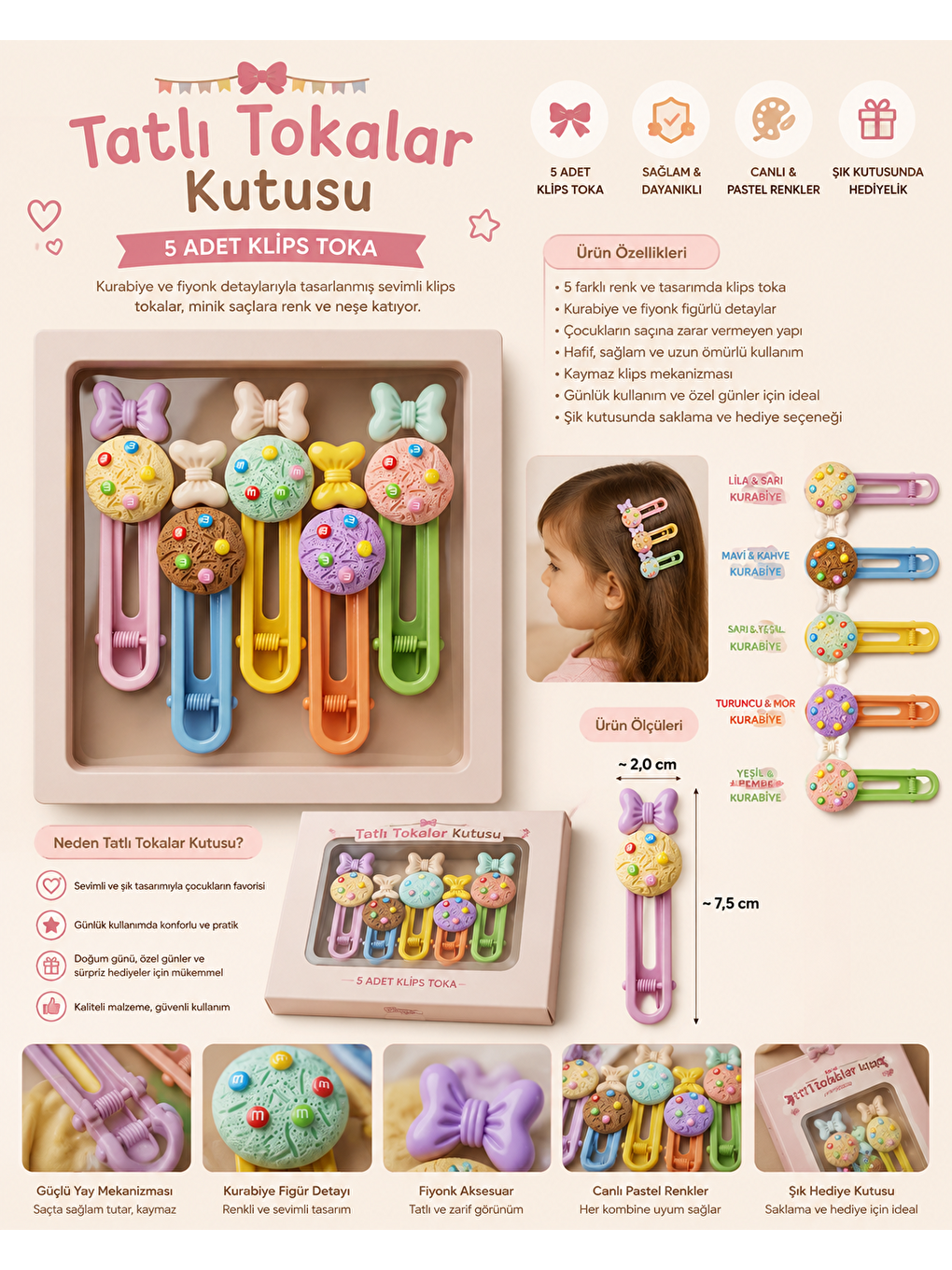 Pembe Tatlı Tokalar Kutusu-1