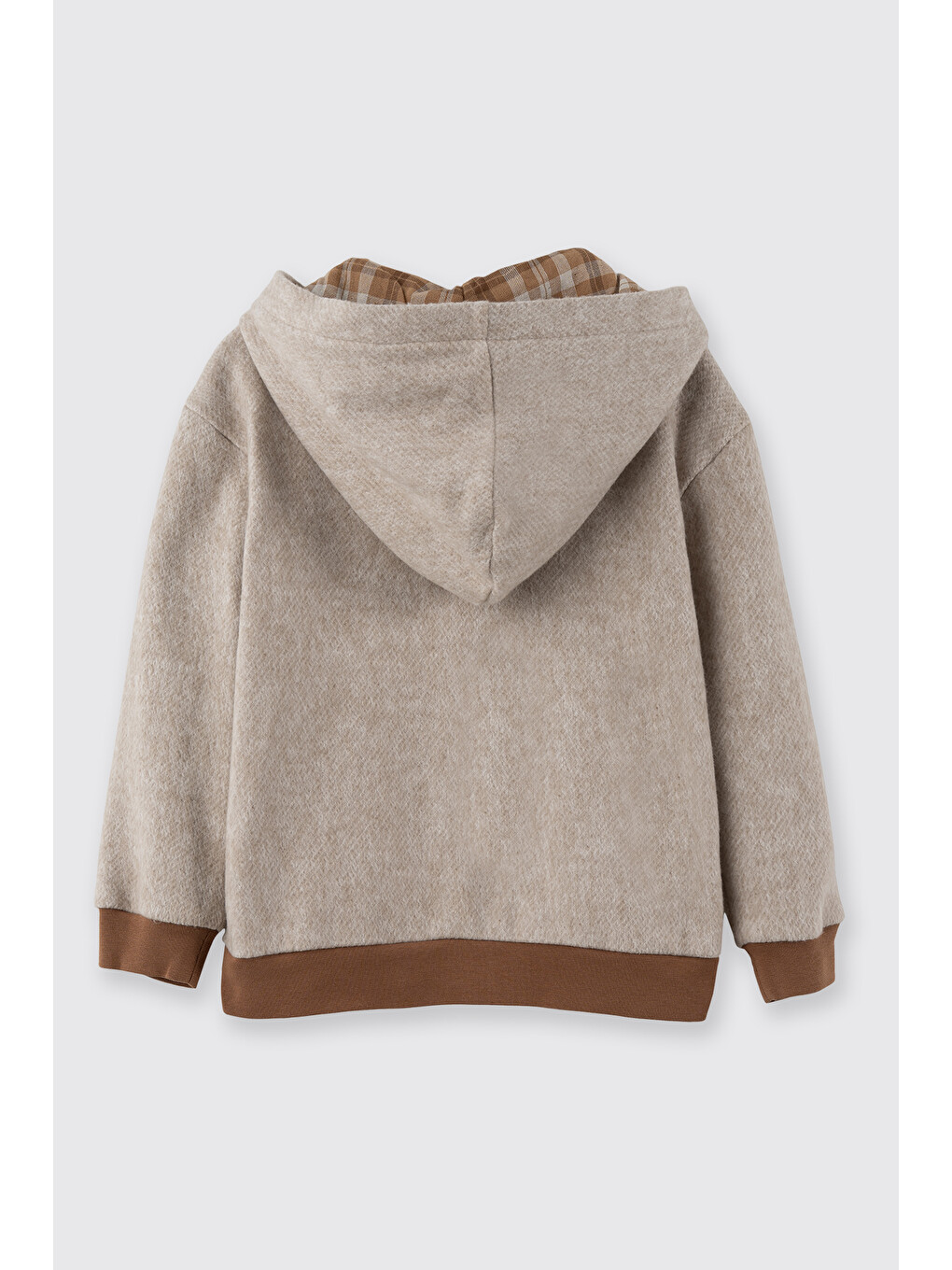 Erkek Çocuk Fermuarlı Bej-melanj Sweatshirt-3