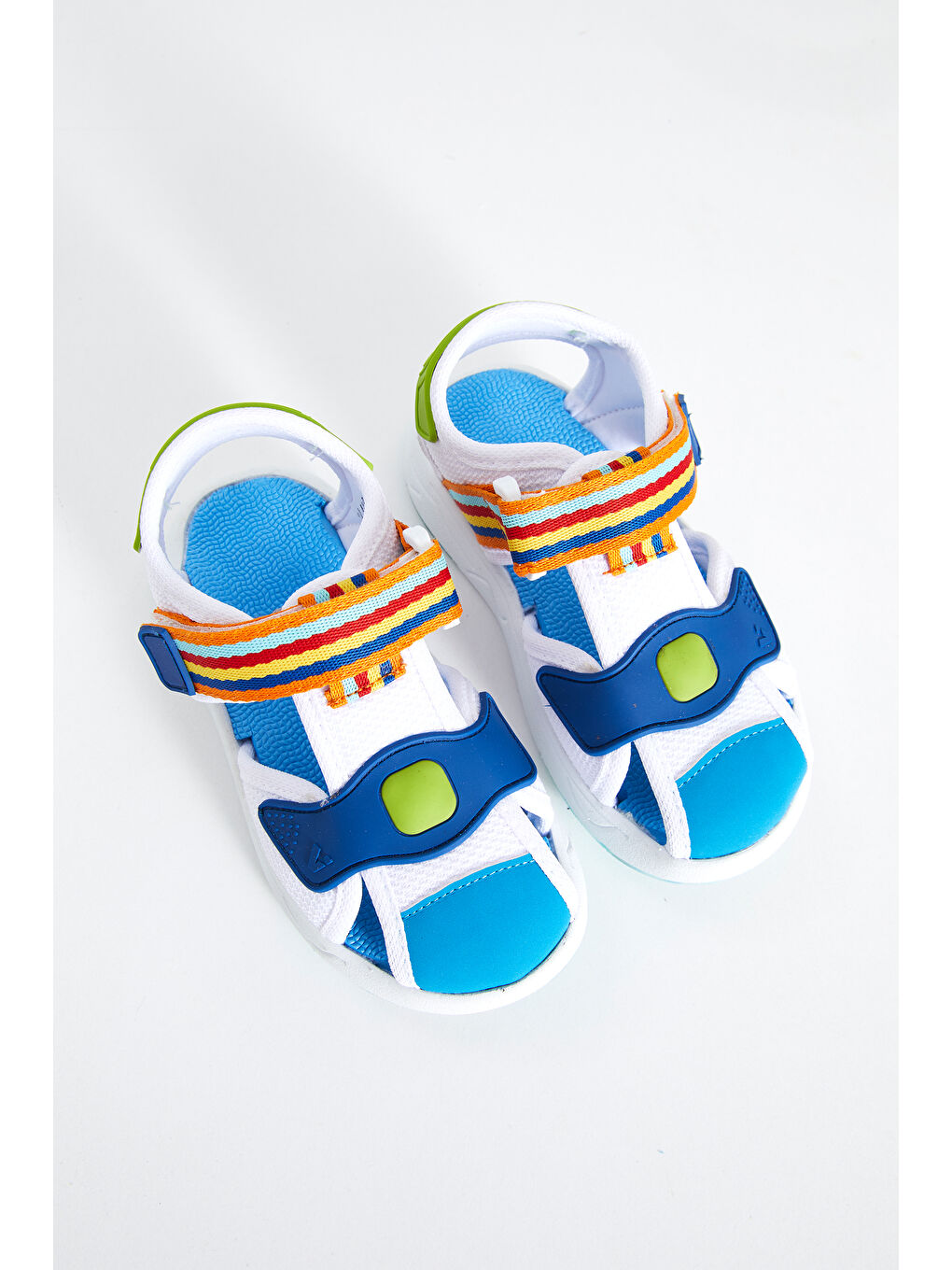 Flow II Hafif Erkek Okul Öncesi Beyaz/Saks Mavi Sandalet-4