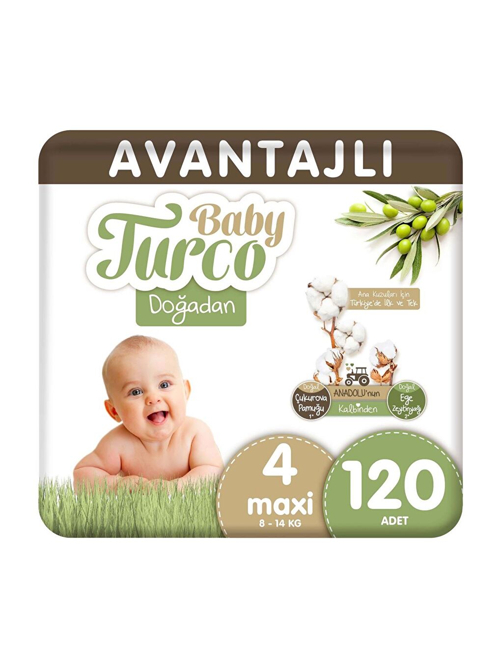 Doğadan Avantajlı Bebek Bezi 4 Numara Maxi 120 Adet-4